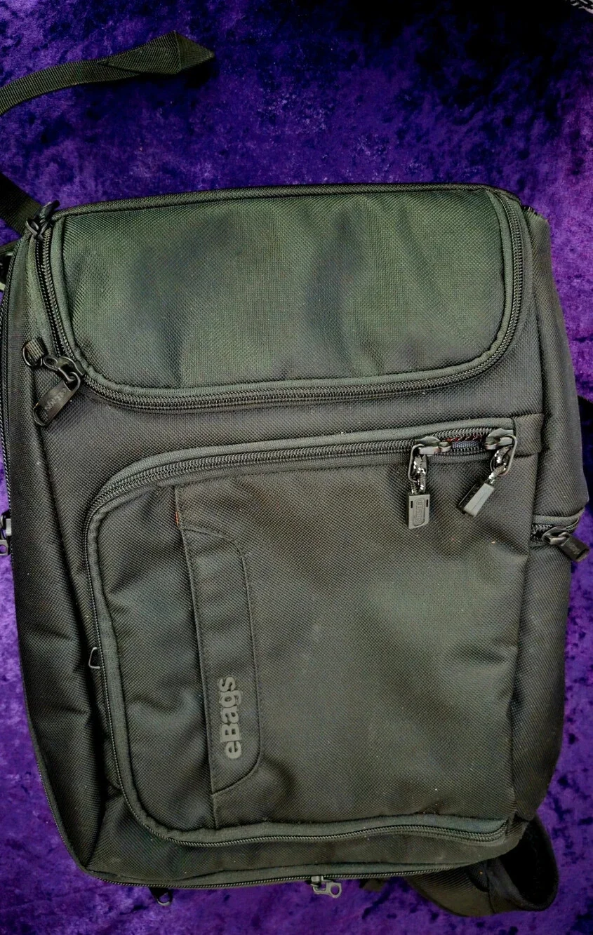 eBags Black Professional Slim Tech Laptop Travel Backpack